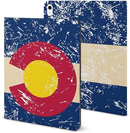 Ретро Колорадо Државно Знаме Таблет Случај Тенок Флип Штанд Заштитен Капак Со Држач За Молив Компатибилен ЗА IPAD 2020 ВОЗДУХ