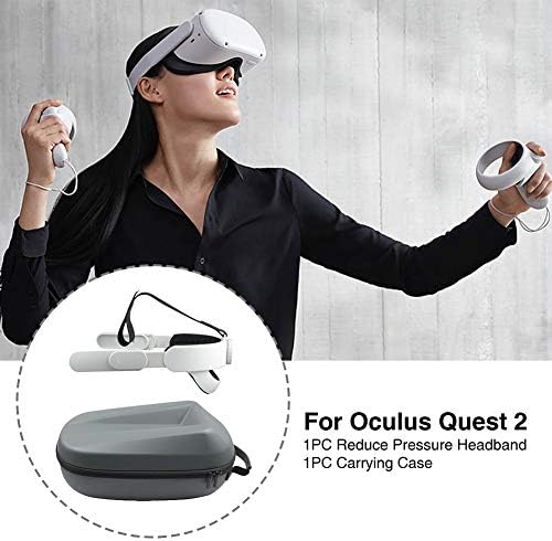 Лента за глава на Ninefox за Oculus Quest 2 со торба за складирање, прилагодлива VR-лента за глава, компатибилен за Oculus Quest 2, намалете ја виртуелната реалност на главата што не ?