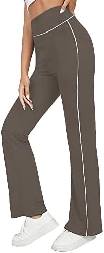 Aurенски хеланки на јога Аургелмир се одблеваат со џебови странични ленти со тренингот со високи панталони со дното на wellвончето за жени