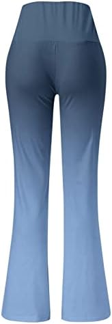 Womenенски удобни панталони еластични половини печатени панталони за нозе Обични спортски јога панталони деловни панталони