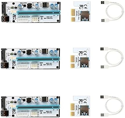 Конектори VER 008S USB 3.0 PCI -E Riser картичка Express 1x до 16x Extender Adapter SATA Power Cable Cable со голема брзина