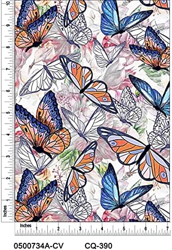 Дамки Стакло Пеперутки Кул Дизајн Печатени на Памук Ватиран Ткаенина од Дворот