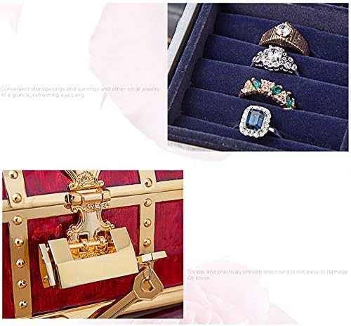 Декика мини извонредна кутија за складирање накит, кутија за ситници, метална креативна повеќеслојна кутија за богатство со