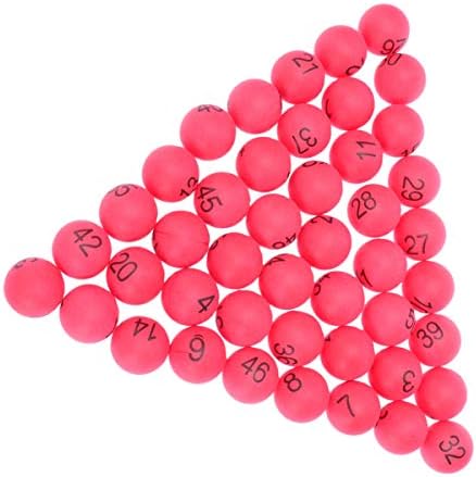 Nuobesty Понг топки, 100 парчиња бинго чипови табели тениски топки Понг топки со нумерирање на пиво Понг