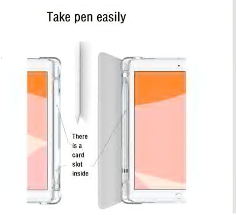 Случај за iPad Pro 12.9 Case 6 -ти/5/4 -та/3 -та генерација, Flexible Back Cover со TPU со држач за моливи за iPad 12.9 Pro