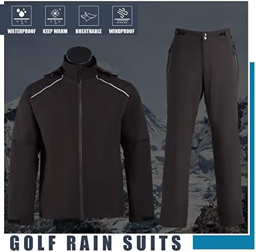 К.Е.Ј. Голф дожд јакна за мажи водоотпорна мантил лесна јакна за голф за пешачење велосипедизам трчање кампување патување