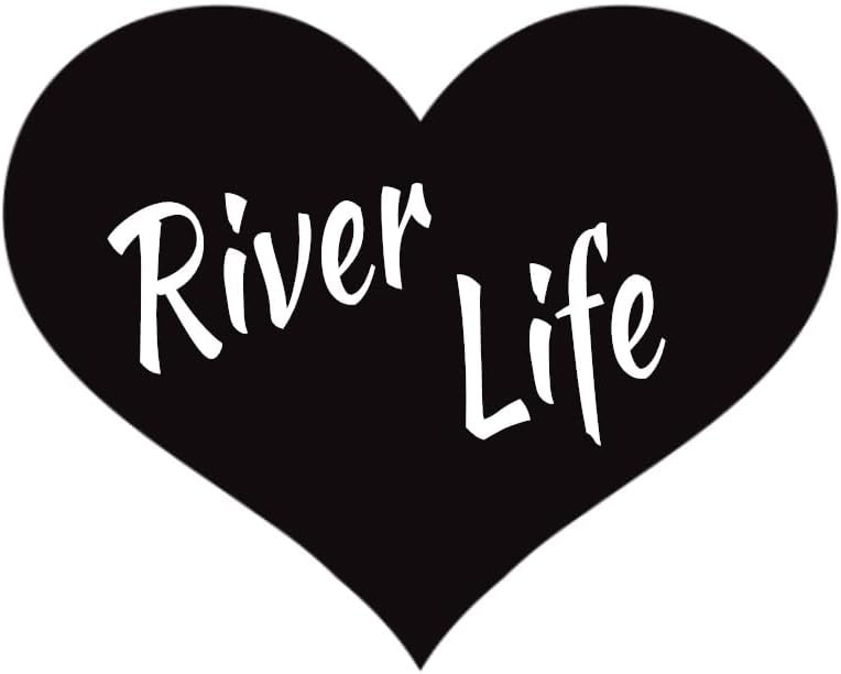 Го Сакам Животот На Реката Срце Налепница Со Проверете Сопствен Дизајн-Повеќе Бои и Големини