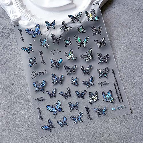 Bybycd налепници за нокти на пеперутка женски додатоци за маникир за нокти украси
