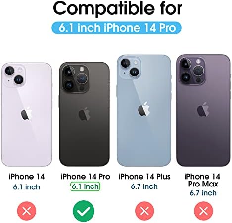 Case Случај за iPhone 14 Pro, Премиум Мек И Флексибилен Tpu [Отпорен на Гребење] Телефонски Случај за iPhone 14 Pro, Кристално