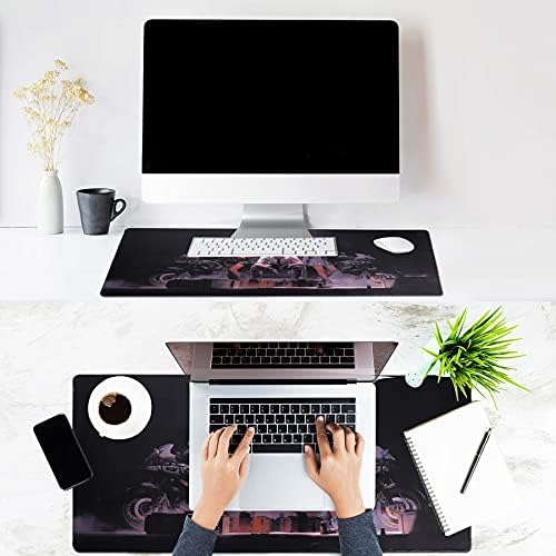 Гејминг подлога за глувче, влошки на глувчето за компјутери 35,4 × 15,7in, големи продолжени влошки за глувче за игри, биро за глувче, дизајниран за површина/канцеларија