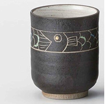Риба 2,7 инчен Сет од 5 Јапонски Чаши За Чај Сива Керамика Произведена Во Јапонија