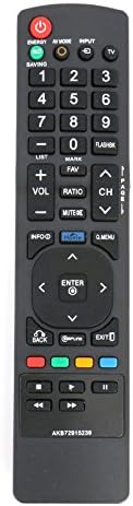 AKB72915239 Replace Remote Control Compatible with LG LED LCD Plasma TV 22LV2500 19LV2500 26LV2520 32LK330 32LV2500 37LK450