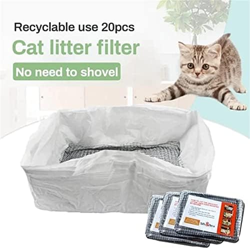 Торба за Облоги За Отпадоци За Мачки за Повеќекратна употреба, нема потреба да лопате торба За ѓубре За Мачки, торба за филтрирање