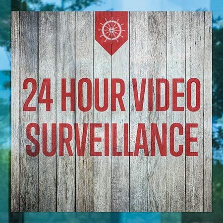 CGSignLab | 24 Часовен Видео Надзор-Наутичко Дрво Прицврстување На Прозорецот | 8 x8