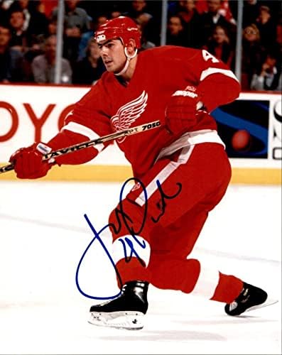 Jamејми Путор го потпиша Детроит Црвените крилја 8x10 Фотографија - Автограмирани фотографии од NHL