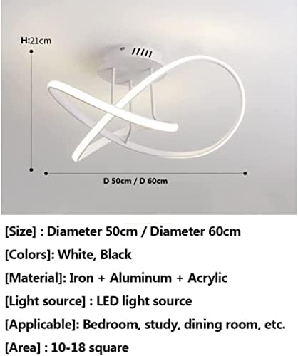 LED тавански ламба Олспаг, далечински управувач затемнет, модерна креативна линија геометриска спална соба, дневна соба, студија,