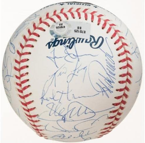 2008 година во Yorkујорк Јанкис го потпиша бејзболот Дерек etетер Маријано Ривера Штајнер - Автограм Бејзбол