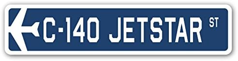 Ц-140 Џетстар Стрит Знак Воздухопловни Сили Воена / Внатрешна/Надворешна | 36 Широк Пластичен Знак