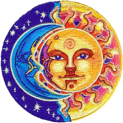 Зен Сонце и Месечината Апликација на железо мистична лепенка за облека