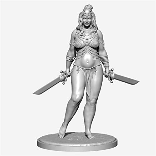 78мм смола Војник модел Антички женски воин минијатурен комплет // ed0-27