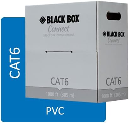 Црна Кутија CAT6 250-MHz ЦВРСТ Масовен КАБЕЛ ВРВ cm ПВЦ BL 1000ft Повлечете-Кутија