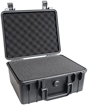 Ycfbh Алатка за безбедносни инструменти кутија ABS пластична алатка за складирање алатка за алатки за отворено куфер со пена