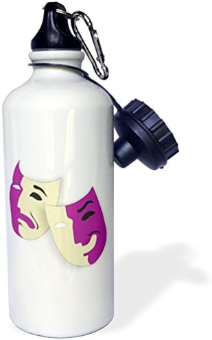 3дороза драма и комедија маски за цртани-спортови шише со вода, 21oz, 21 мл, разнобојно