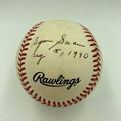 Од Саам Хоф 8-5-1990 Сингл потпишан бејзбол Филаделфија Филис ЈСА Коа ретки-автограмирани бејзбол