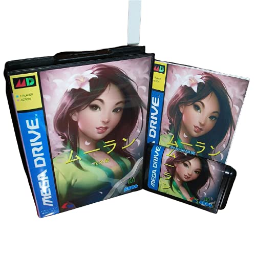 Адити Мулан Јапонија покритие со кутија и кинески прирачник за MD Megadrive Genesis Video Game Console 16 бит MD картичка