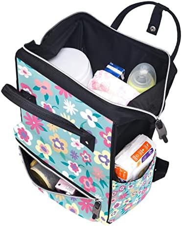 Цветна шема торба за пелена ранец за бебиња за менување торби со повеќе функции со голем капацитет торба за патувања со голем
