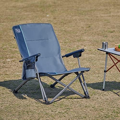 Дрвен сртот со ниско плажа стол за возрасни со 3 позиции прилагодлив висок грб со голема должина за кампување со стол за кампување