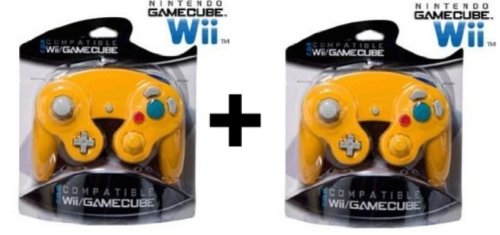 Две GameCube / Wii Компатибилен Контролори [Портокал]