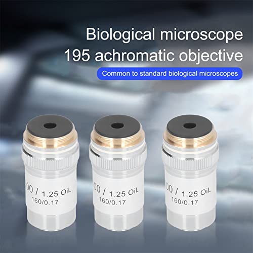 Микроскопски Леќи Со голема Моќност, Уред За Заштита На Пружини 20,2 мм Интерфејс Месинг 100х Цел За Биологија