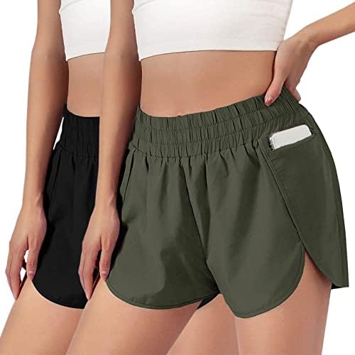 Шорцеви за жени случајно лето плус големина еластична половината опуштено-фити-шорцеви шорцеви врзани боја печати меки панталони