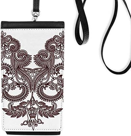 Цвет S симетрија уметнички житни прегледи Телефонски паричник чанта што виси мобилна торбичка црн џеб