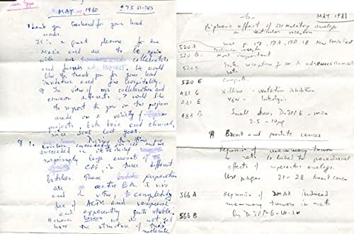 Нобелова награда за медицина 1977 година Ендру Шали Автограм, ракописен ракопис и автограмско писмо и потпис