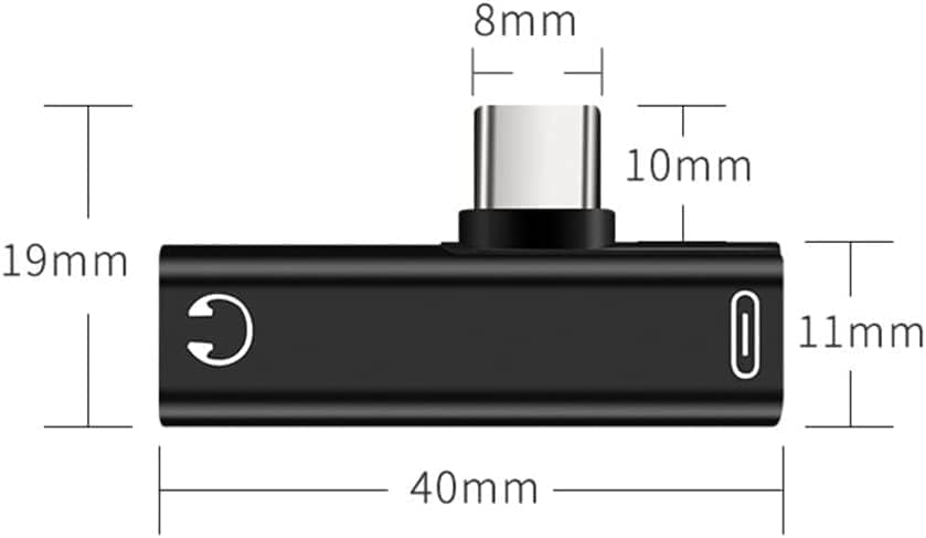 Адаптер за слушалки за слушалки Belestar USB C, кабел за слушалки 2 во 1 USB C до 3,5 mm Адаптер за приклучок за слушалки за