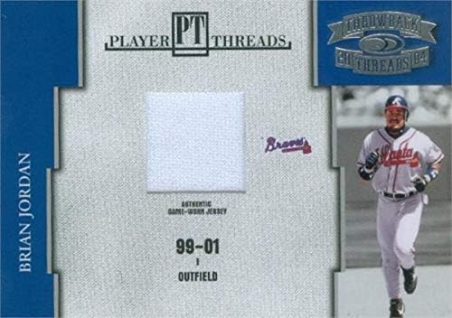 Autograph Mareouse 649756 Brian Jordan Player Носена бејзбол картичка во Jerseyерси Печ - Атланта Бравес 2004 Теми за враќање на Донрус - Бр.