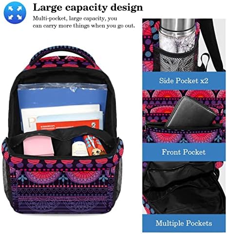Комбинација на кутии со молив со ранец, торбичка за пенкало, канцелариски торба, печатење во стилот на уметност Бохо