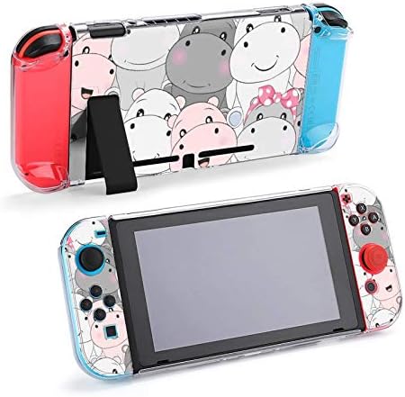Случај за Nintendo Switch Cute Cute Hippo Hard Protective Case Смешна забавна модна кул прекинувачка игра кожи за момчиња за