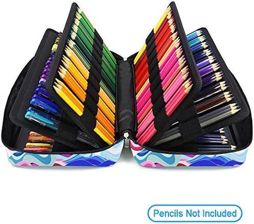 Youshares Голем капацитет во боја на молив - 300 слотови Организатор на големи куќишта со повеќеслојни држачи за моливи во боја на Prismacolor и пенкало за гел