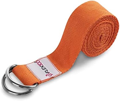 Flexsoo јога носач за прилагодување на лентите за истегнување Д-прстен, дебел јога појас за вежбање салата пилатес фитнес физикална