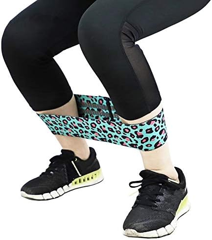 YFDM Unisex леопард печати јога -сквоти круг јамка колкови отпорни ленти за еластична тренинг фитнес опрема