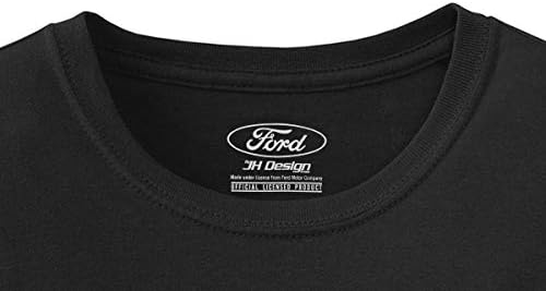 JH Дизајн на маицата Форд Мустанг на 4 одлични стилови на кратки ракави со кратки ракави на вратот