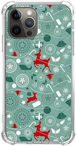 Божиќ Ирваси Снегулка Случај Компатибилен со iPhone 13 Pro Max, Трендовски Симпатична Зимска Божиќ Шема Случај Мека Tpu Браник