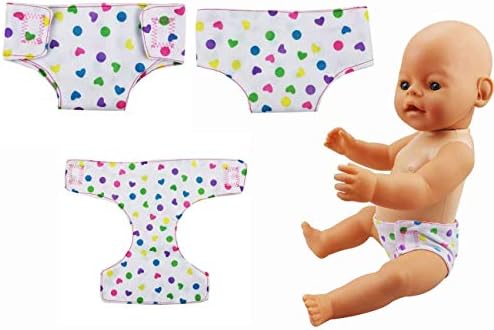 ДЦ-УБАВА 4 Пакет Бебе Пелени Кукла Долна Облека за 14-18 Инчи Бебе Кукли, Погоден За Доенчиња Кукли Бебе Девојки