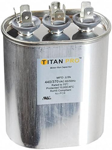 Кондензатор со двојно работење со овален мотор Titan Pro, 15/5 микрофарад рејтинг, напон 370-440VAC - TOCFD155