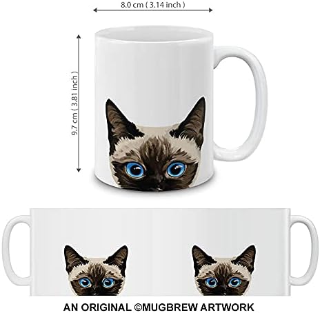 Mugbrew сијамски маче мачка керамичко кафе чај чај чај, 11 мл