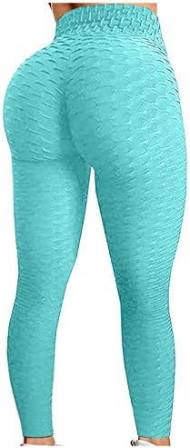 Sinzelimin јога панталони женски високи половини плус големина на стомак контрола 4-насочен хеланки за легирање на тренингот