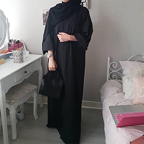 Муслиманска облека за жени, панталони арапска облека муслиманска облека за мажи арапски долг ракав проток муслимански фустан